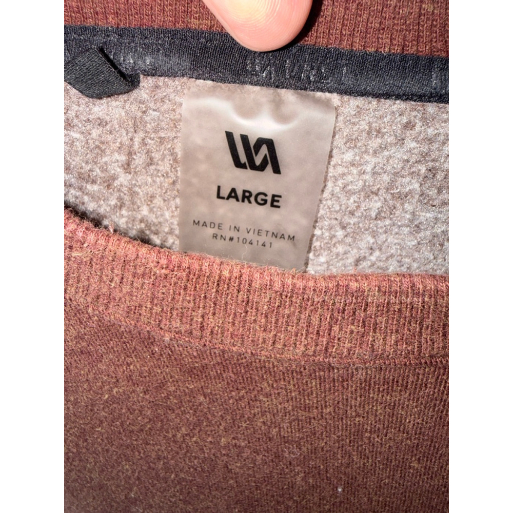 VRST Mens Dark Red Brown Crewneck Pullover Sweatshirt Size Large Athletic - Picture 5 of 6